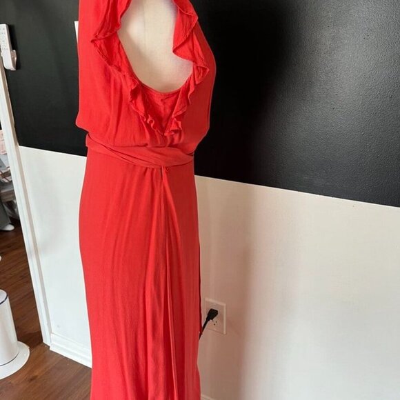 Express Flutter Sleeve Maxi Dress | Coral Pink| Size S Gently Used – Excellent C - Picture 13 of 14